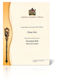 Sample congratulatory scroll