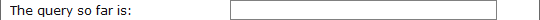 The query so far field